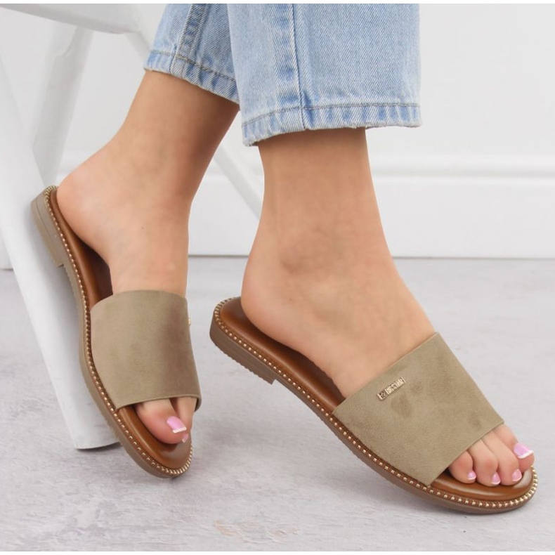 Papuci pentru femei Big Star RR274619 Beige bej 2