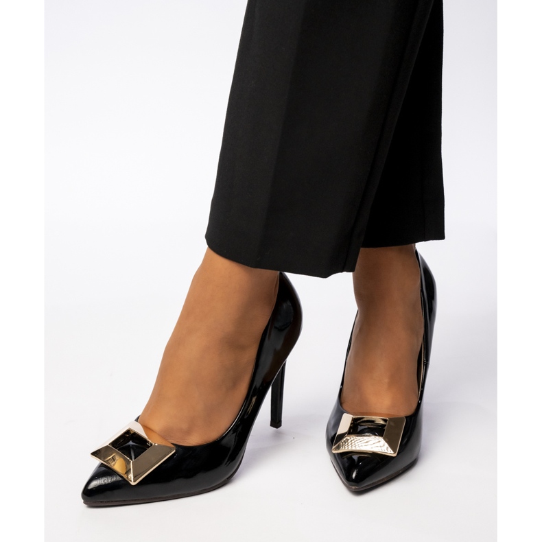 Pompe negre de prestigiu pentru femei negru 2