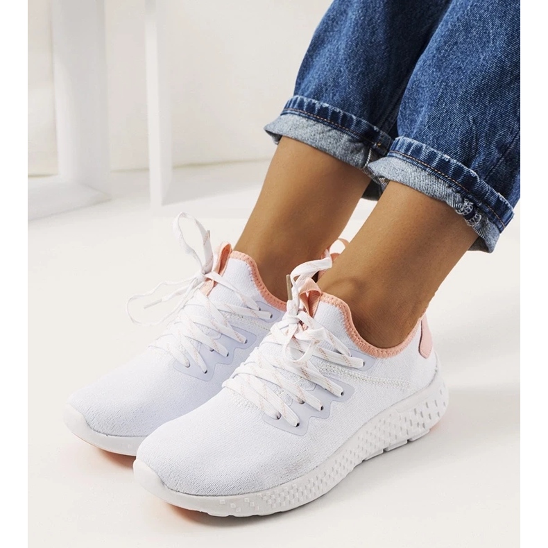 D/GMR Pantofi sport Lenna alb și roz 1