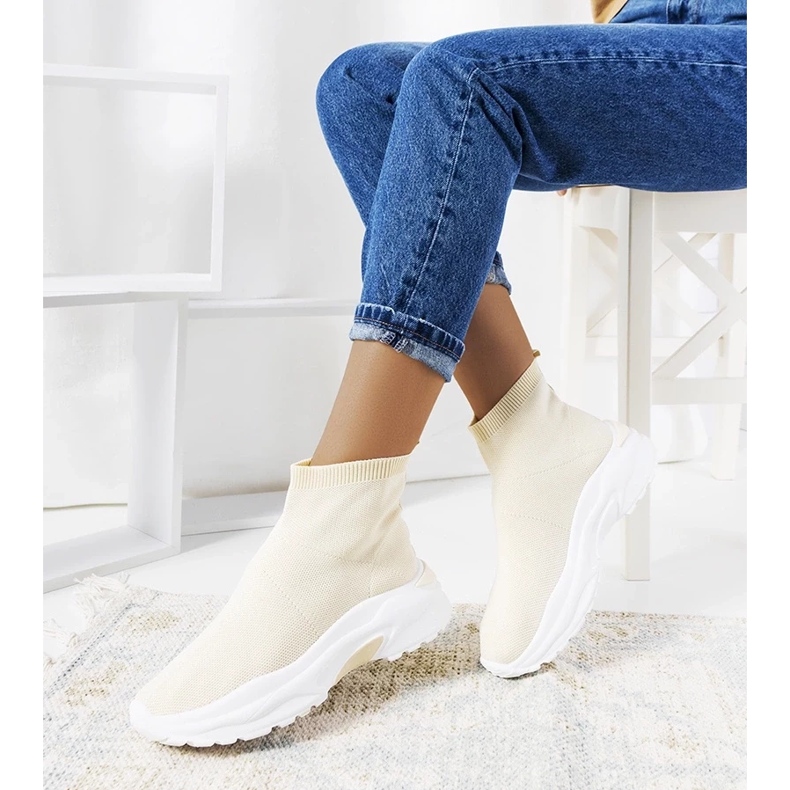 D/GMR Adidași înalți de culoare bej Melissa 2