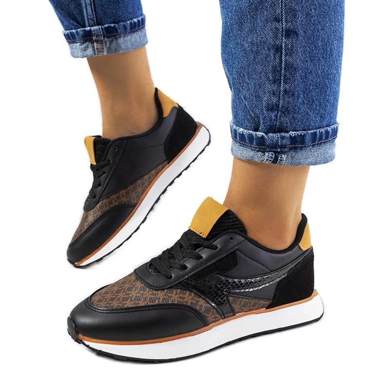 D/GMR Tenisi Chiara de damă de culoare neagră negru 1