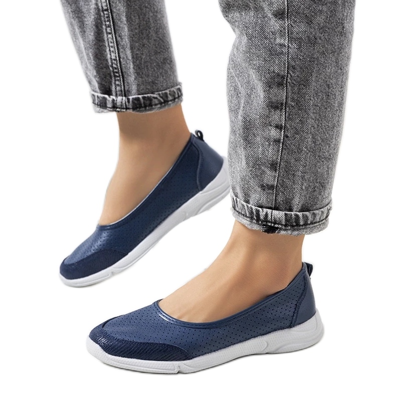 D/GMR Balerini Mirjam din piele bleumarin albastru 1