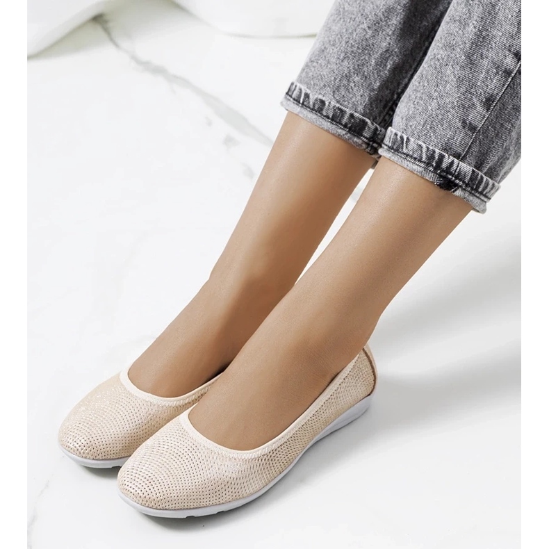 D/GMR Balerini Elmas din piele bej 1