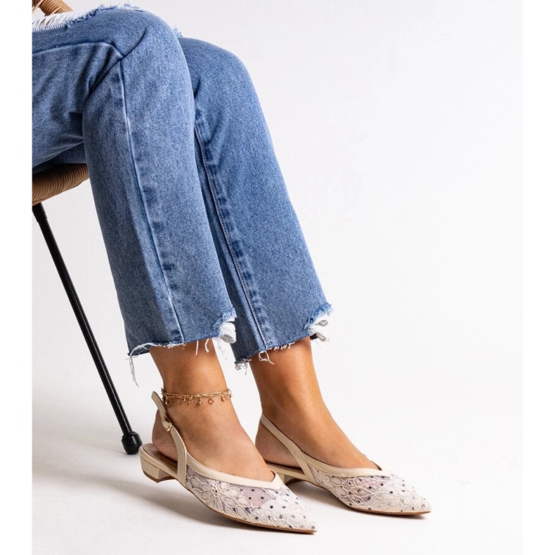 D/GMR Balerini din dantela bej Marlioz 1 D/GMR Balerini din dantela bej Marlioz 1