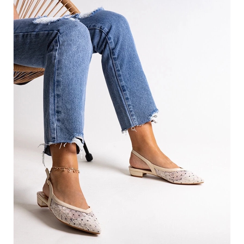 D/GMR Balerini din dantela bej Marlioz 2 D/GMR Balerini din dantela bej Marlioz 2