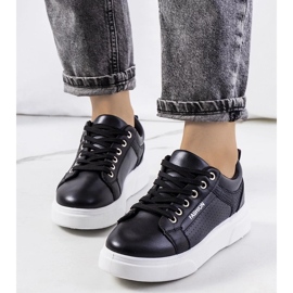 D/GMR Adidași negri pe o talpă groasă Louisiana negru 1