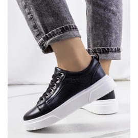 D/GMR Adidași negri pe o talpă groasă Louisiana negru 2