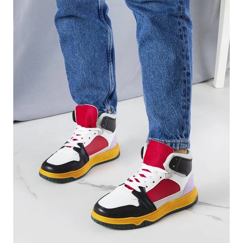 D/GMR Tenisi înalți negri și roșii de la Elizabeth roșu 2