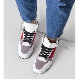 D/GMR Tenisi înalți albi și roșii de la Elizabeth roșu 2