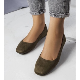 D/GMR Balerini din piele ecologică Jules verzi verde 1