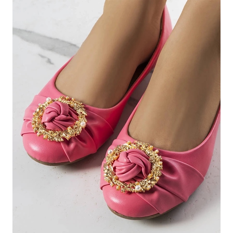 D/GMR Balerini roz cu decor auriu de la Antoinette 1 D/GMR Balerini roz cu decor auriu de la Antoinette 1