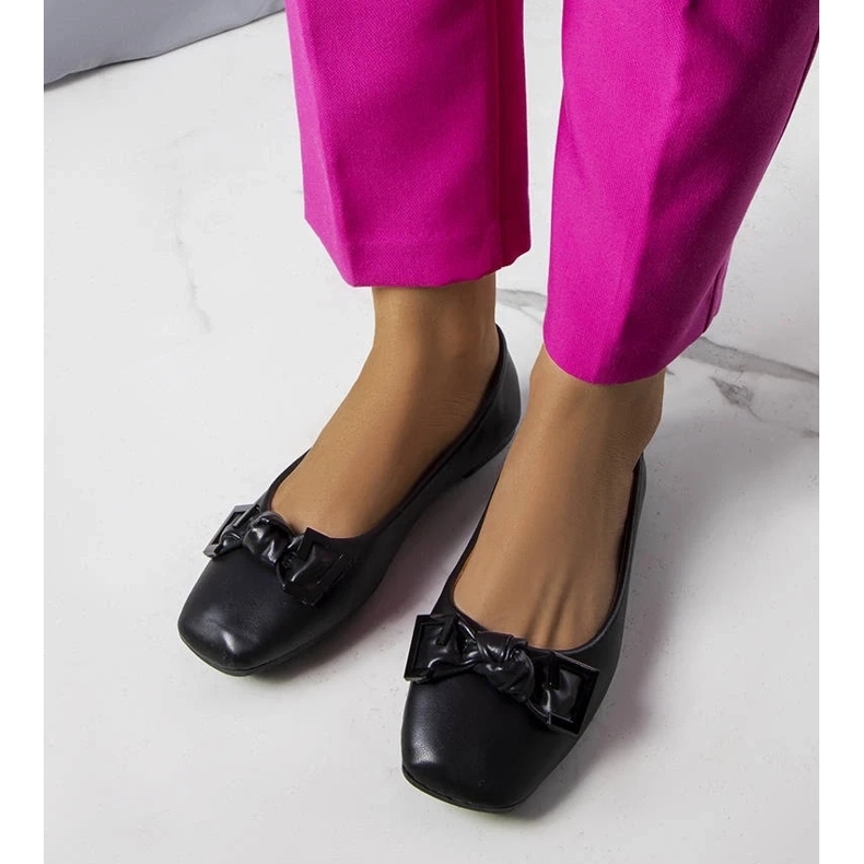 D/GMR Balerini negre cu fundita de la Tabitha negru 2