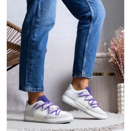 D/GMR Adidași gri adidași pentru femei șireturi purpurii arcobaleno 1