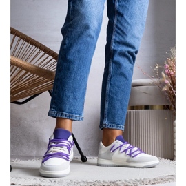 D/GMR Adidași gri adidași pentru femei șireturi purpurii arcobaleno 2