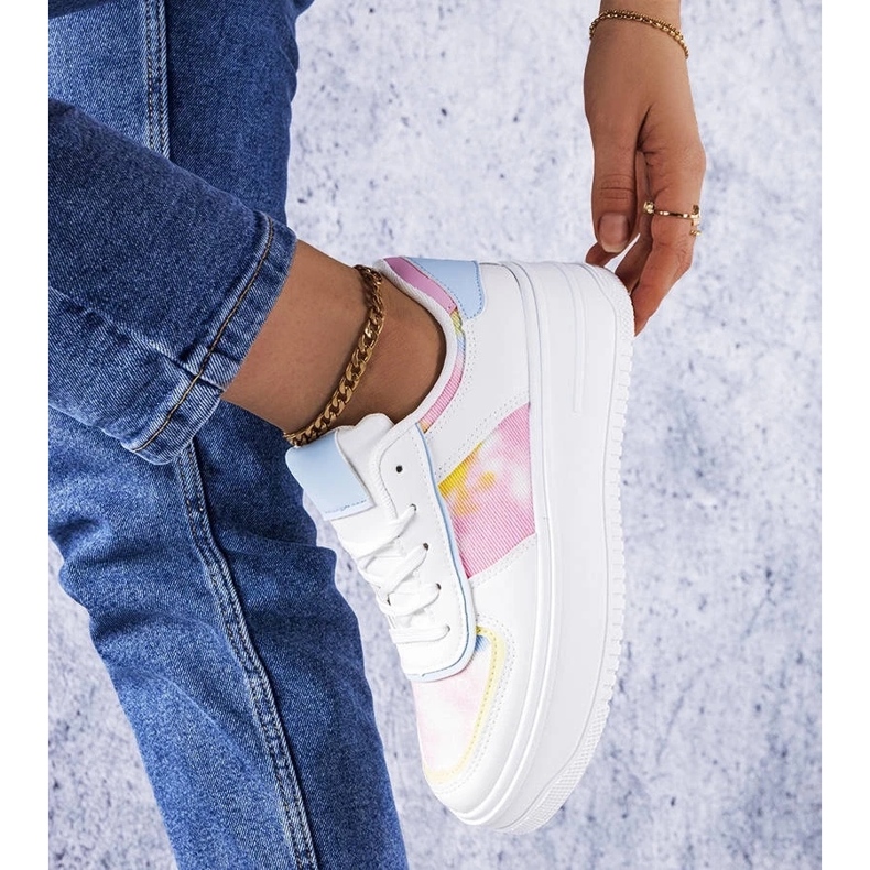 D/GMR Pantofi cu platformă alb și albastru de la Heloise 2