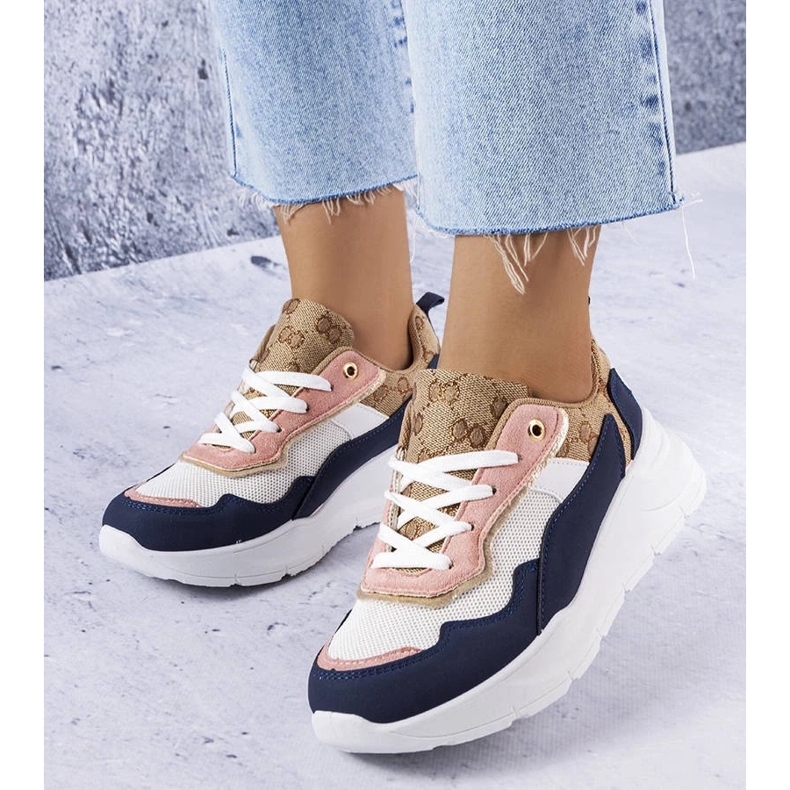 D/GMR Tenisi bleumarin cu inserții aurii de la Lebrun 1