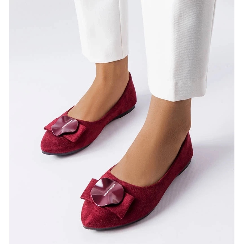 D/GMR Balerini burgundy decorati cu strasuri Rémy roșu 1 D/GMR Balerini burgundy decorati cu strasuri Rémy roșu 1