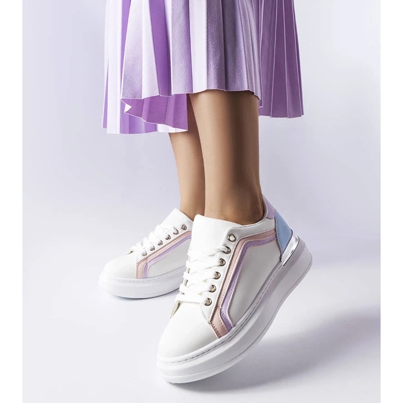 D/GMR Adidasi albi cu talpa groasa de la Soucy 2