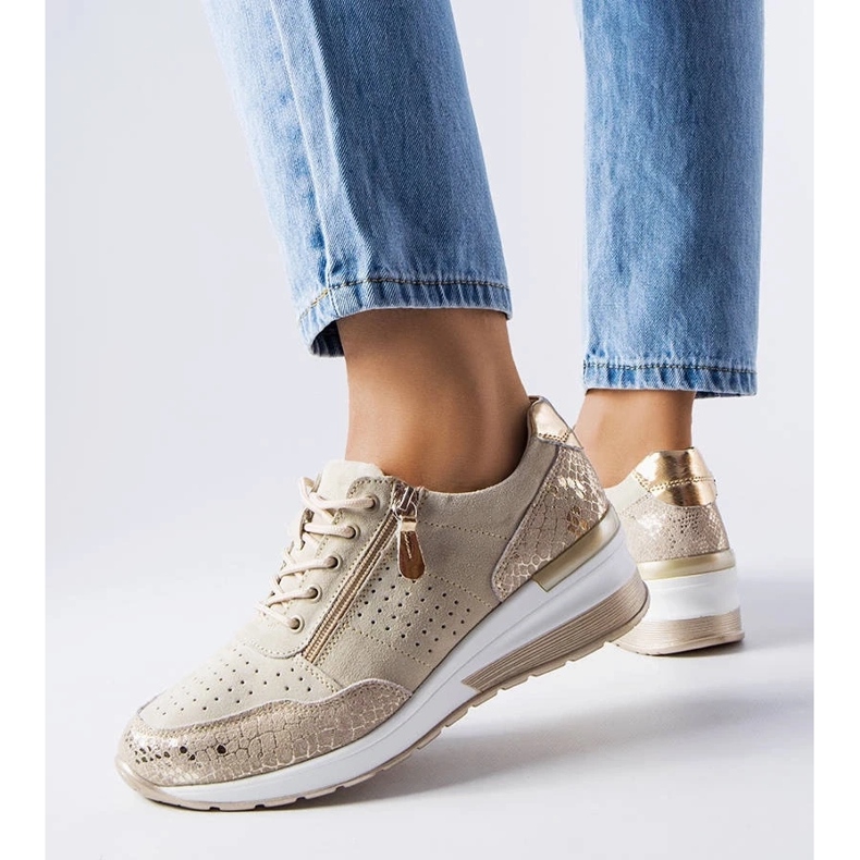 D/GMR Adidași din piele bej pentru pană de jazzar 2