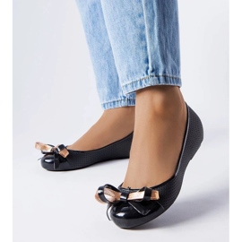 D/GMR Balerini negri decorati cu o fundita Harlingen negru 1