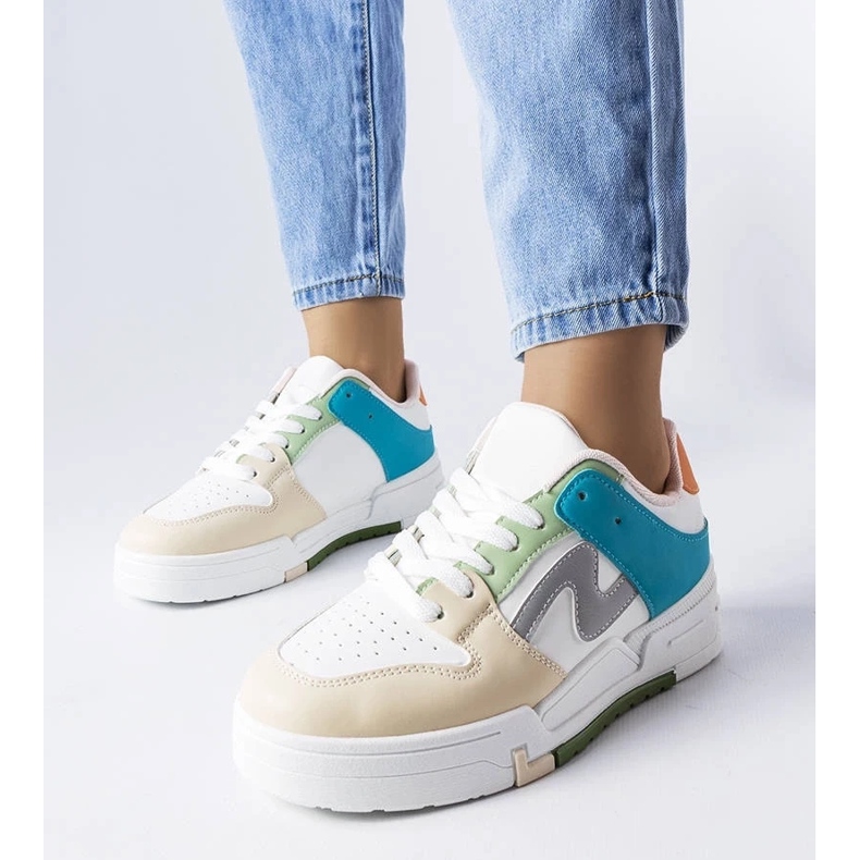 D/GMR Pantofi cu platformă bej și albastru de la Harter 1