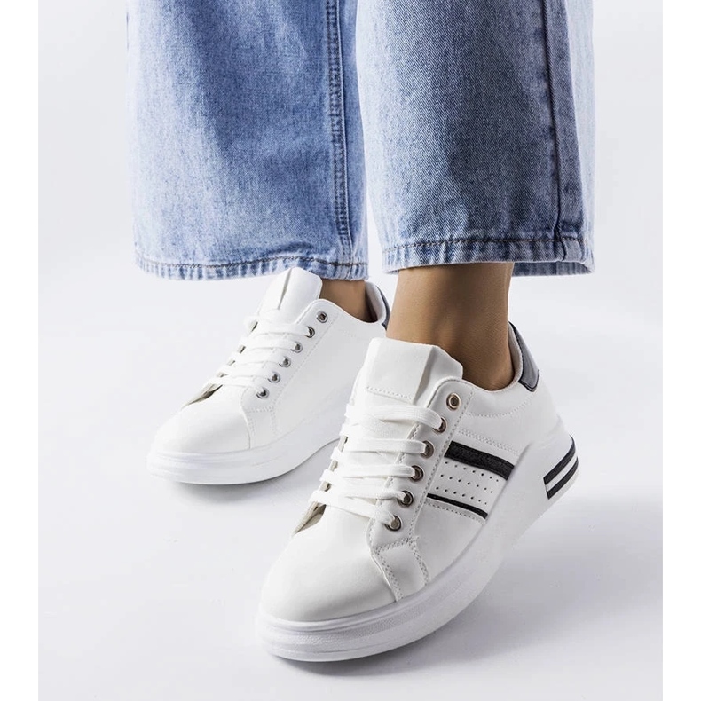 D/GMR Tenisi albi cu platforma Lanoie 1