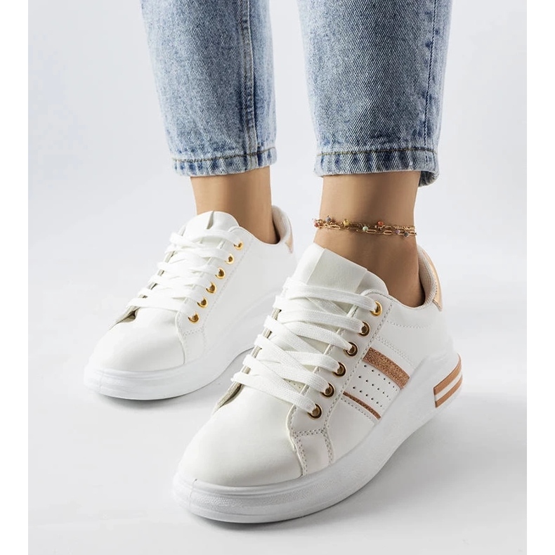 D/GMR Tenisi albi cu platforma Lanoie 1