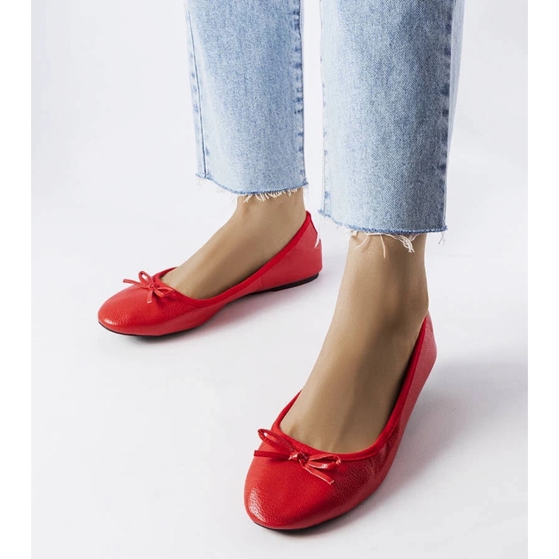 D/GMR Balerini roșii cu fundă de la Vaillancour roșu 1