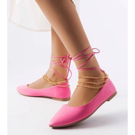 D/GMR Balerini roz cu închidere decorativă de la Donat 1 D/GMR Balerini roz cu închidere decorativă de la Donat 1