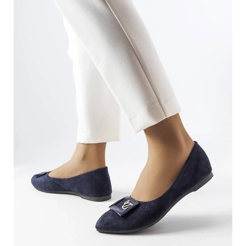 D/GMR Balerini bleumarin cu strasuri de la Fleming albastru 2