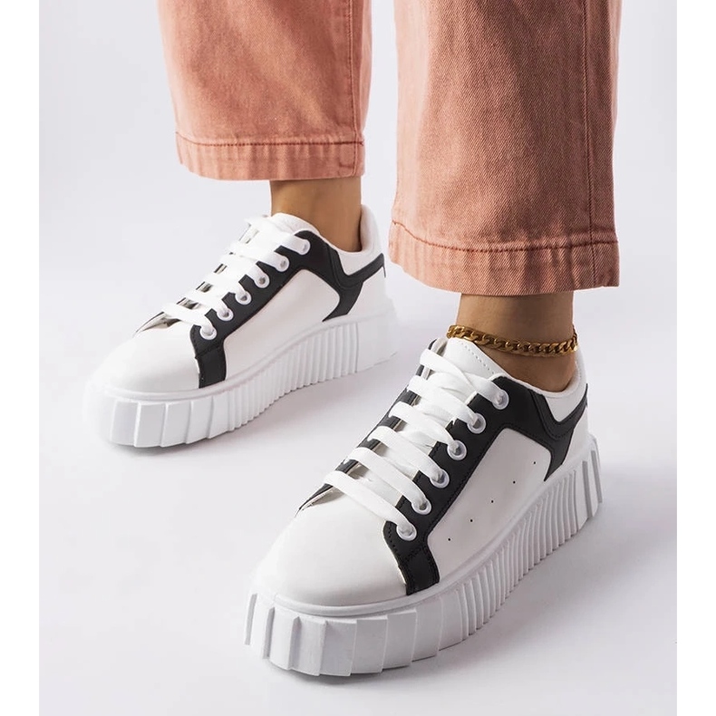 D/GMR Tenisi albi pe platforma Gosselin 1