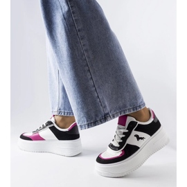 D/GMR Tenisi negri și roz cu platformă de la Gidle negru 2