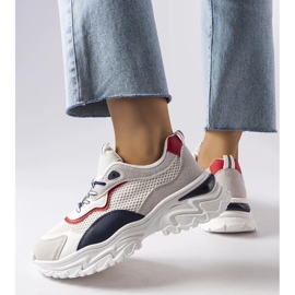 D/GMR Tenisi albi cu benzi vizibile de la Rosita 2