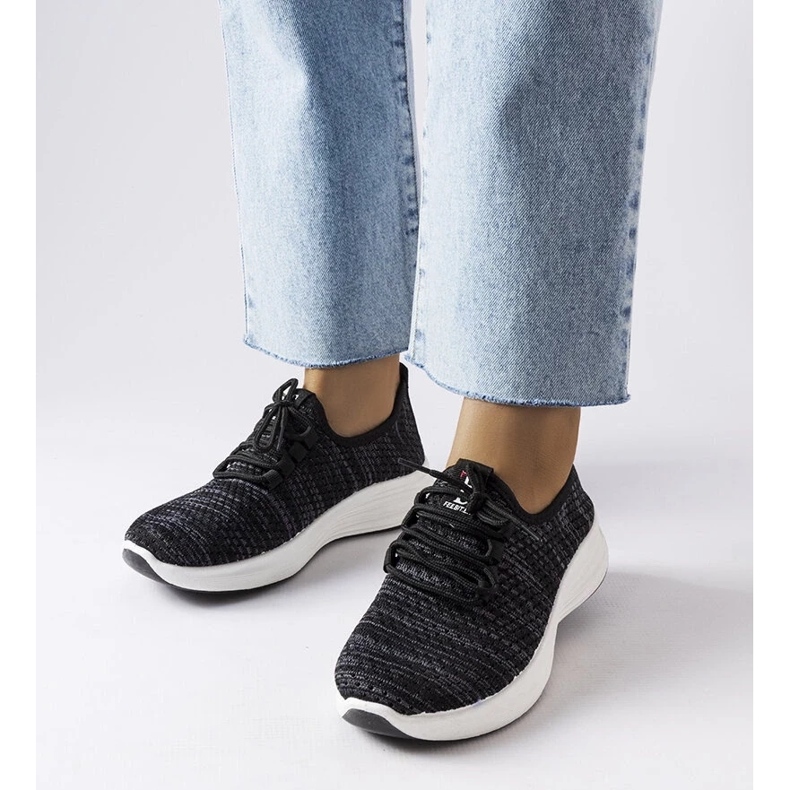 D/GMR Adidași din material negru de la Tommaso 1