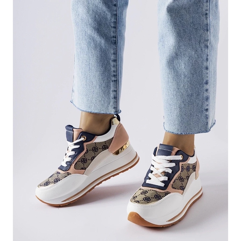 D/GMR Tenisi pane Rouxi albi și roz 1