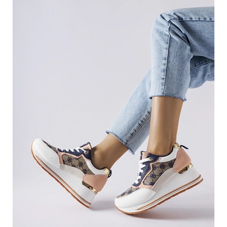 D/GMR Tenisi pane Rouxi albi și roz 2