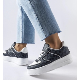 D/GMR Adidasi negri decorati cu monograma Sands negru 1 D/GMR Adidasi negri decorati cu monograma Sands negru 1