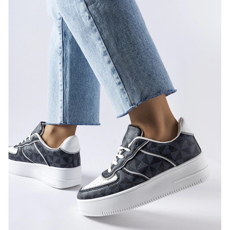 D/GMR Adidasi negri decorati cu monograma Sands negru 1 D/GMR Adidasi negri decorati cu monograma Sands negru 1