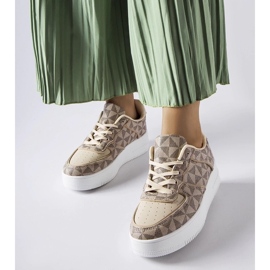 D/GMR Adidași bej decorați cu monograma Sands 1