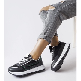 D/GMR Tenisi negri cu accent verde Tod negru 1