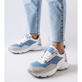 D/GMR Pantofi albastru și alb cu detalii argintii de la Rio gri 1