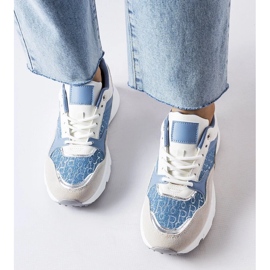 D/GMR Pantofi albastru și alb cu detalii argintii de la Rio gri 2
