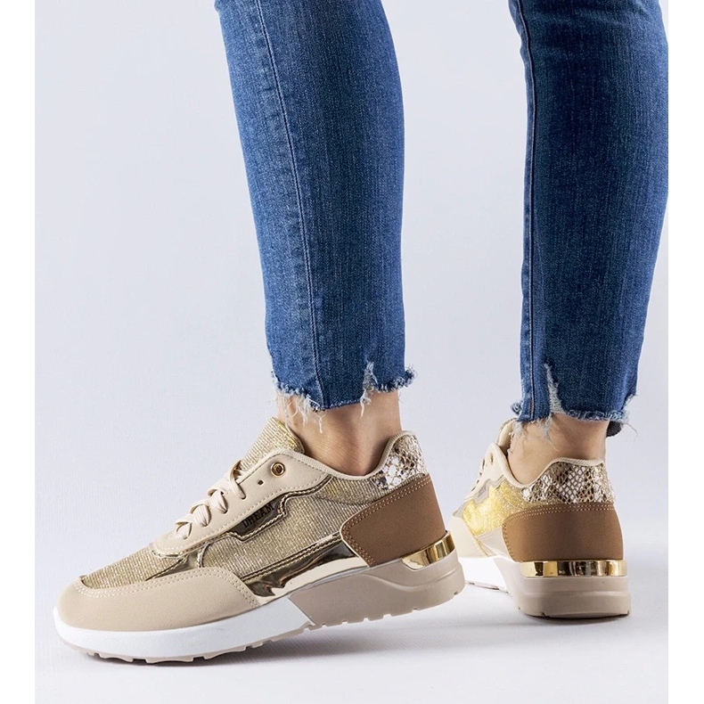 D/GMR Tenisi bej cu sclipici de la Roganzuolo 2