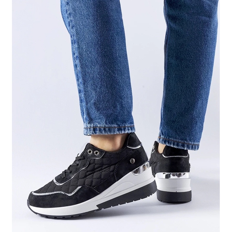 D/GMR Tenisi negri cu pană Pisignano negru 2