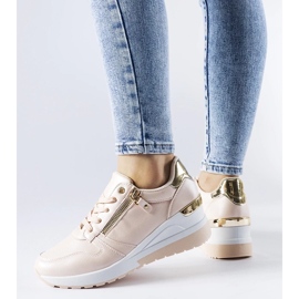 D/GMR Adidași bej decorați cu fermoar Marietta 1