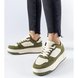 D/GMR Adidași cu platformă Pomona verzi și albi verde 1