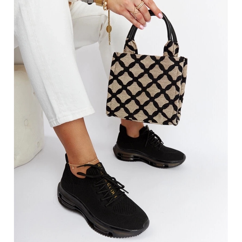 D/GMR Tenisi negri cu platformă Goe JJ2N4080 negru 2