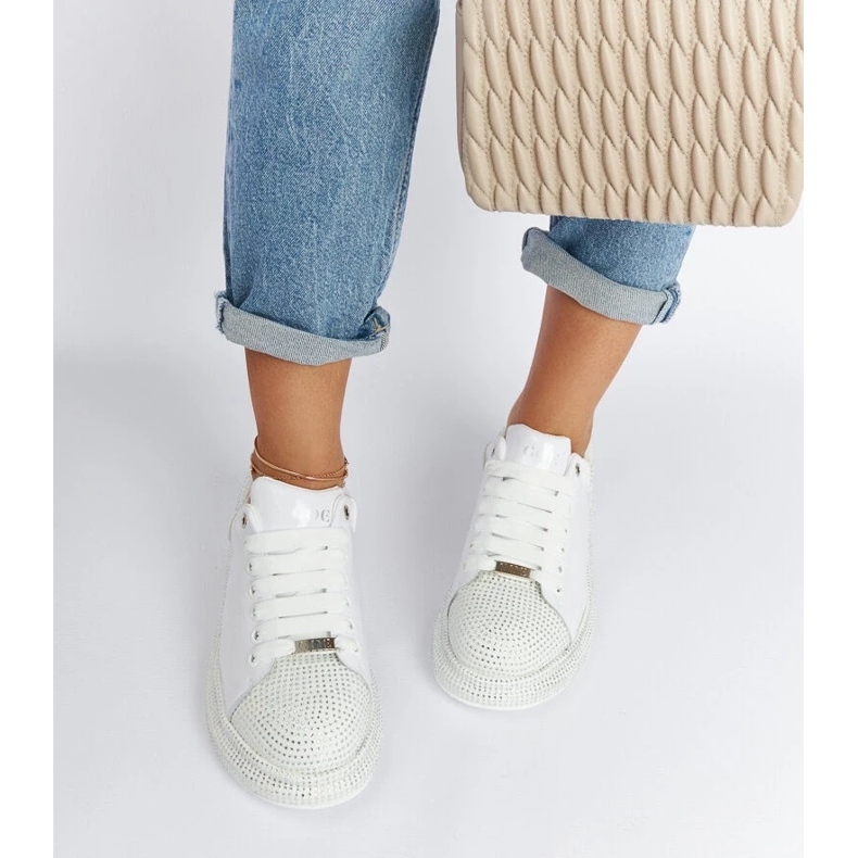 D/GMR Tenisi albi cu strasuri Goe NN2N4011 2 D/GMR Tenisi albi cu strasuri Goe NN2N4011 2