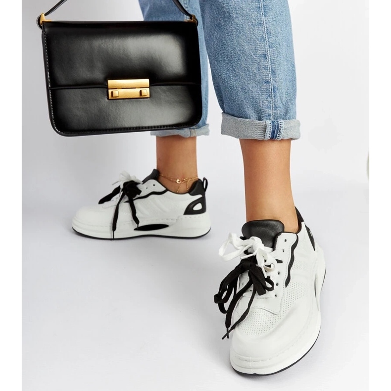 D/GMR Tenisi Galdino albi și negri 2