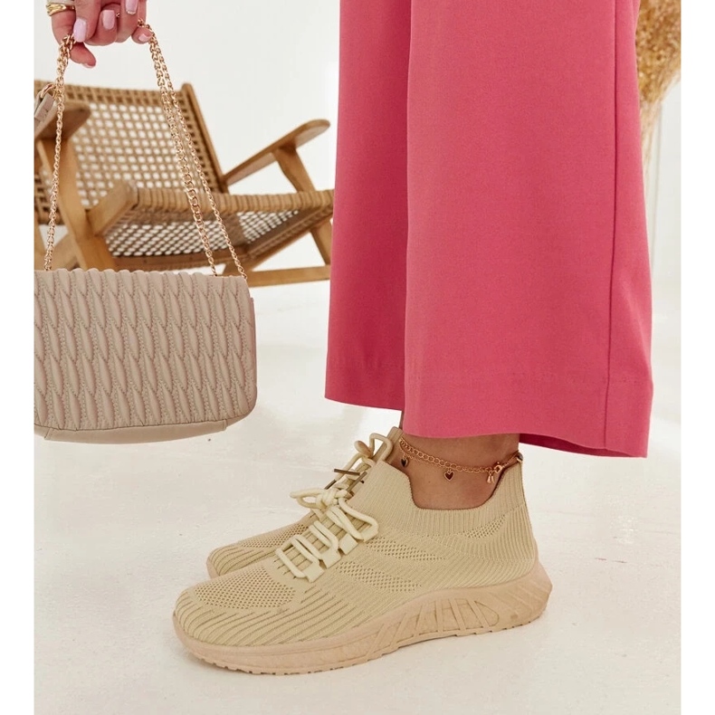 D/GMR Adidași din țesătură bej de la Ornella 2